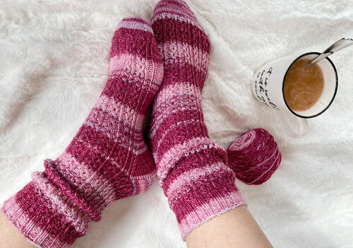 Eyelet Rib Socks