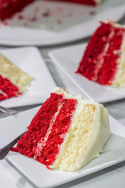 Red Velvet Ombre Cake