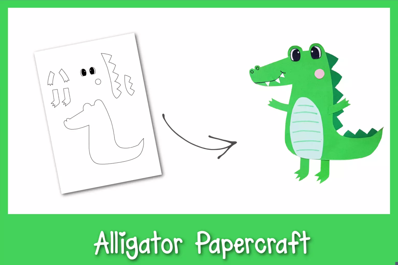 Alligator Paper Model Alligator Papercraft | AllFreePaperCrafts.com