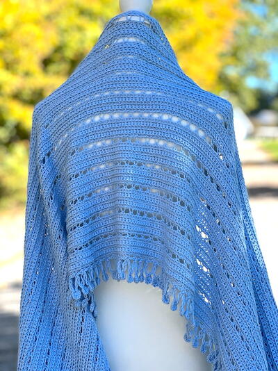 Easy Crochet Rectangular Shawl 