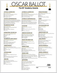 Oscar Ballot Printable 2023 | FaveCrafts.com