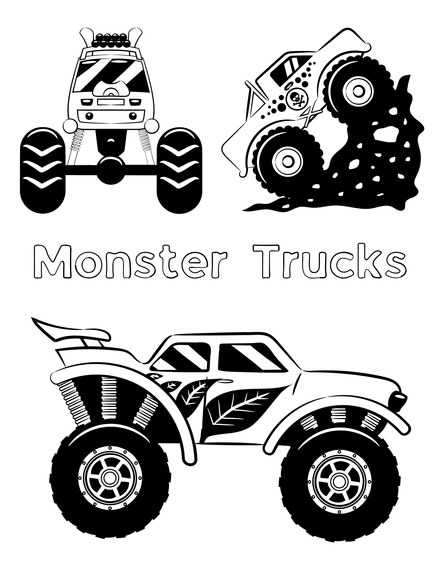 Free Monster Truck Coloring Pages | AllFreePaperCrafts.com free-monster-truck-coloring-pages-allfreepapercrafts-com