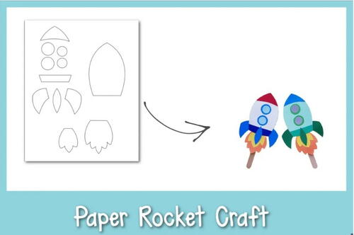 Paper Rocket Craft AllFreeKidsCrafts Com