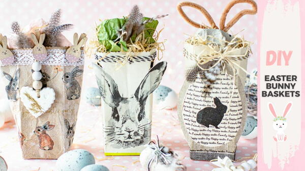 Diy Easter Bunny Baskets: Milk Carton Upcycle