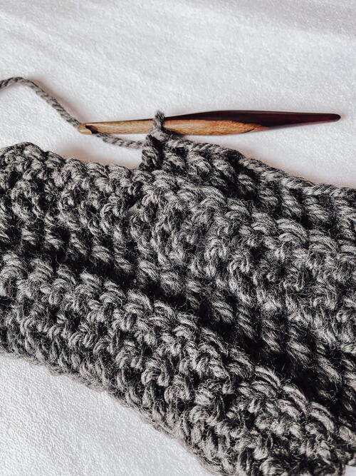 Back Loop Treble Crochet Stitch
