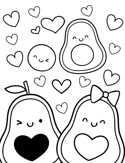 Awesome Avocado Coloring Pages