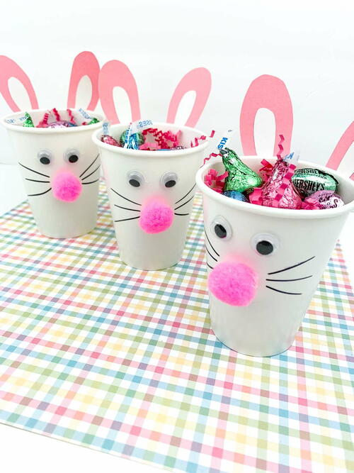 Cute Bunny Treats Cups | CheapThriftyLiving.com