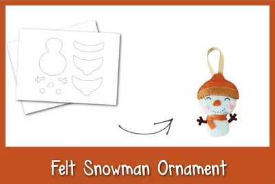 Felt Snowman Ornament 
