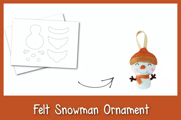 Felt Snowman Ornament 