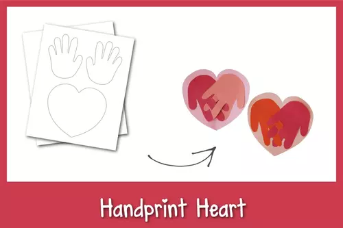 Heart Handprint Crafts For Kids