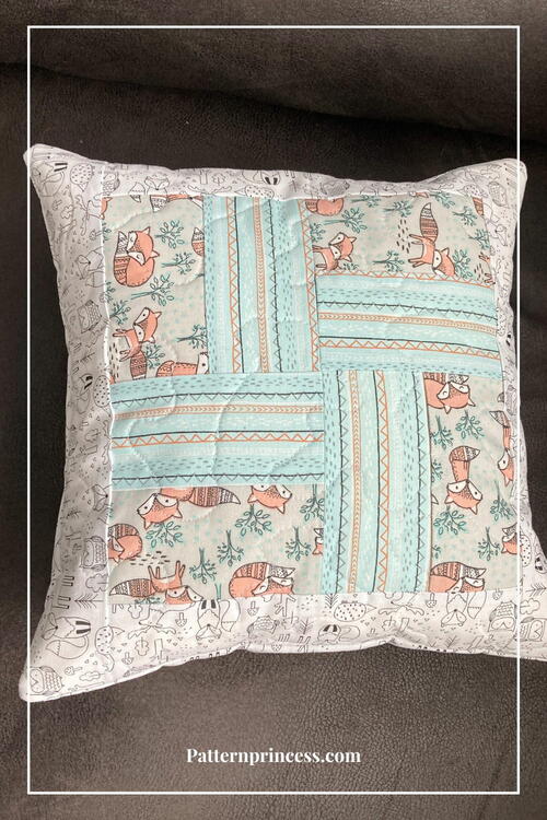 Super Easy Quilted Pocket Pillow Cover