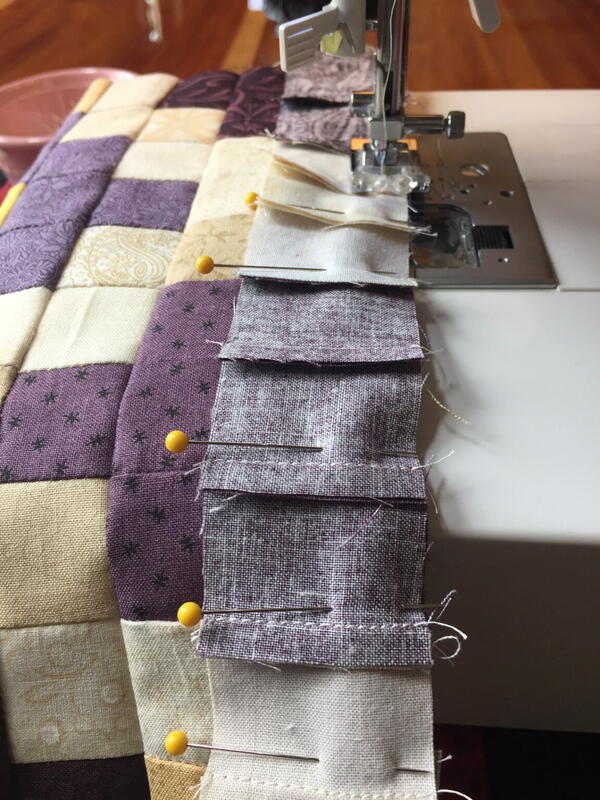 Sewing the Rows Together