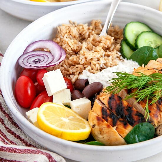 Greek Chicken Bowl | RecipeLion.com