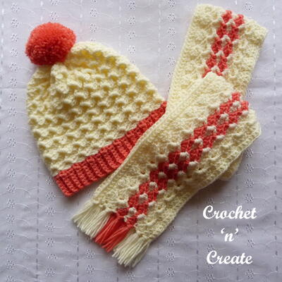 Warm Chunky Crochet Hat-scarf