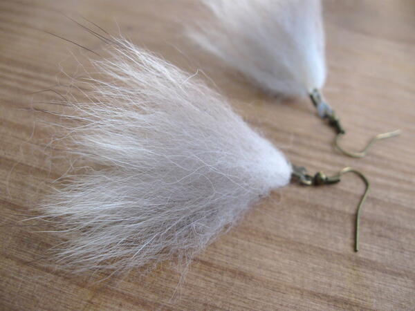 Making Earrings Using Recycled Fur