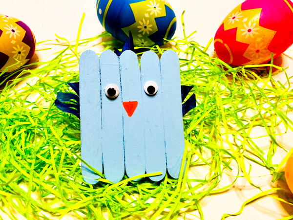 Blue Bird Popsicle Stick Craft