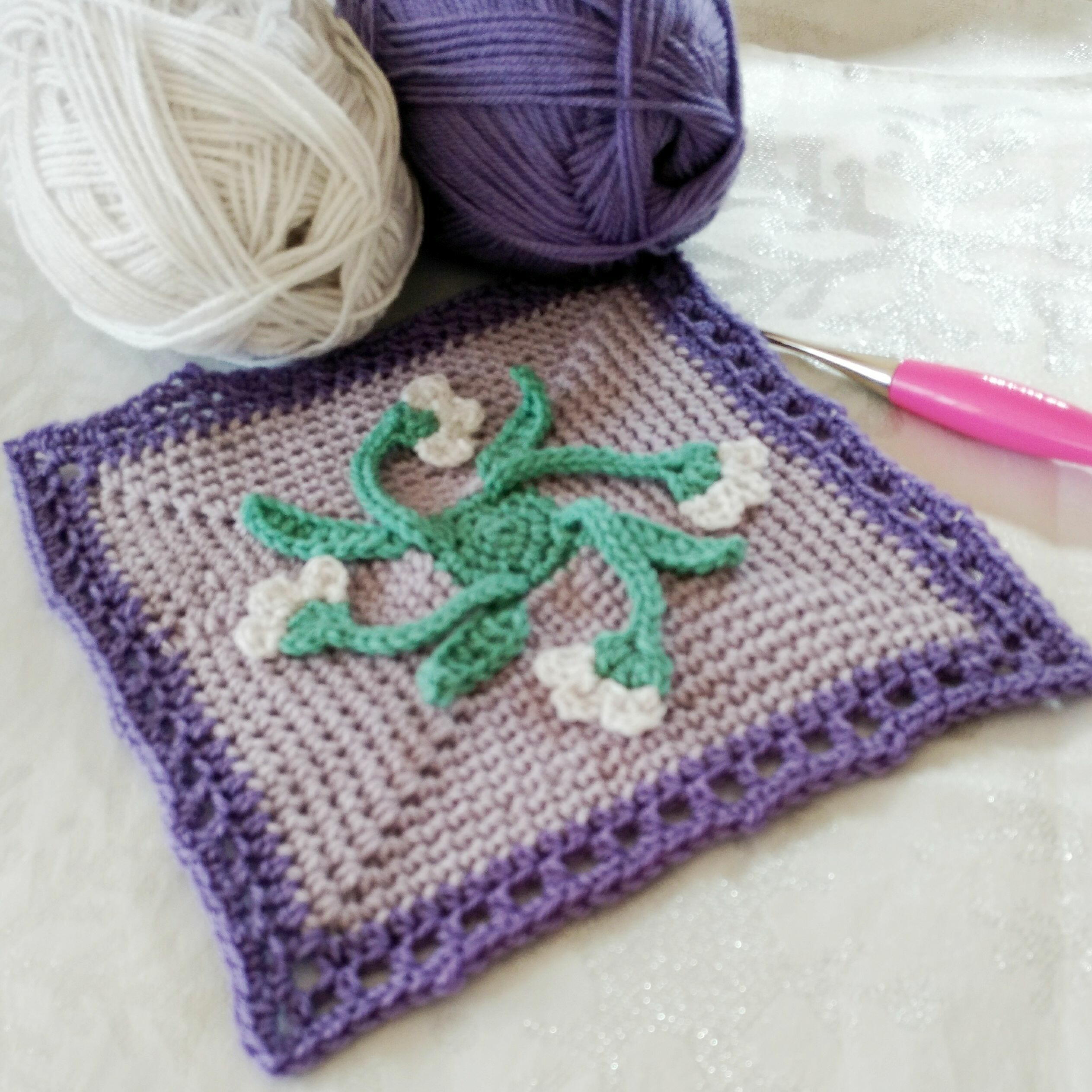 Snow Drop Pattern Snowdrop Square | AllFreeCrochet.com