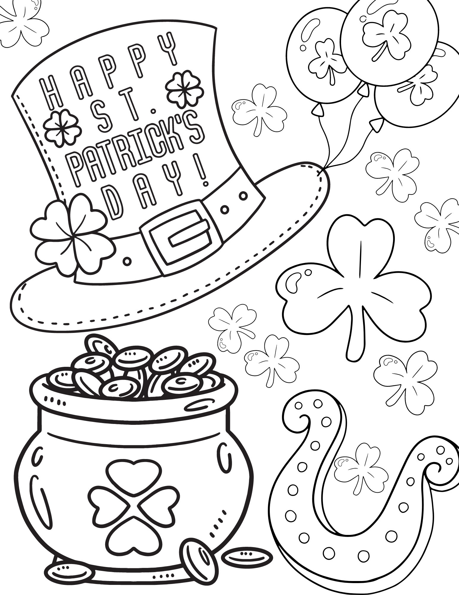 Free Printable Coloring Pages St Patrick S Day Pdf