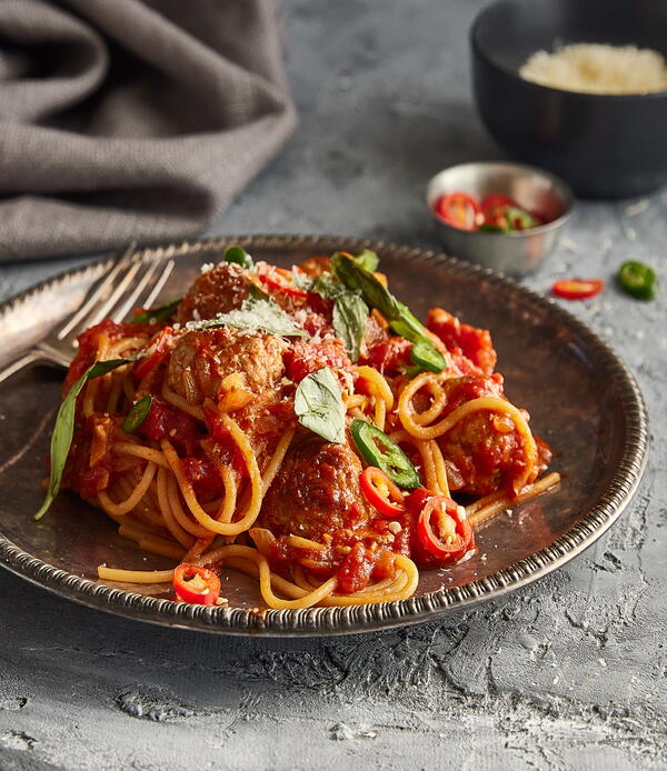 Spaghetti  Meatballs-ish
