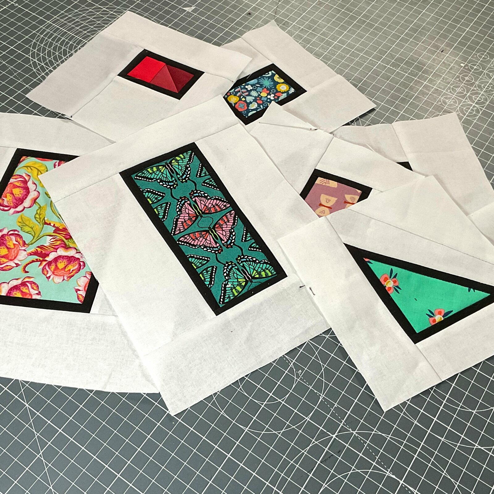 Framed Scraps Quilt Blocks