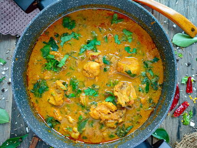 Easy Varutharacha Chicken Curry