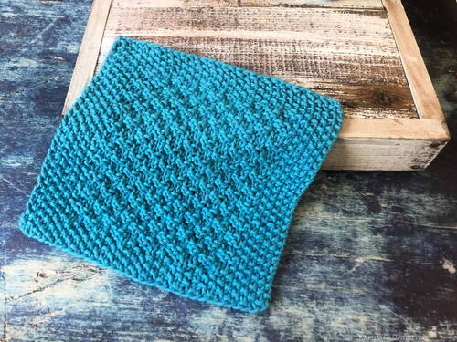 Double Moss Stitch Dishcloth