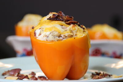 Chicken Bacon Ranch Stuffed Peppers