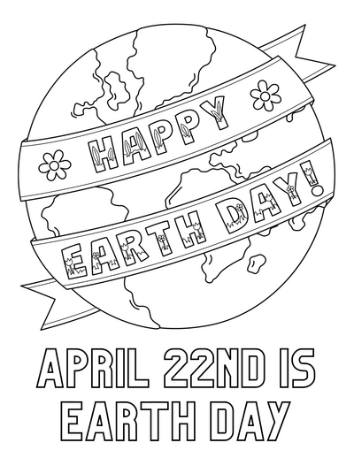 Earth Day Coloring Pages For Kids 