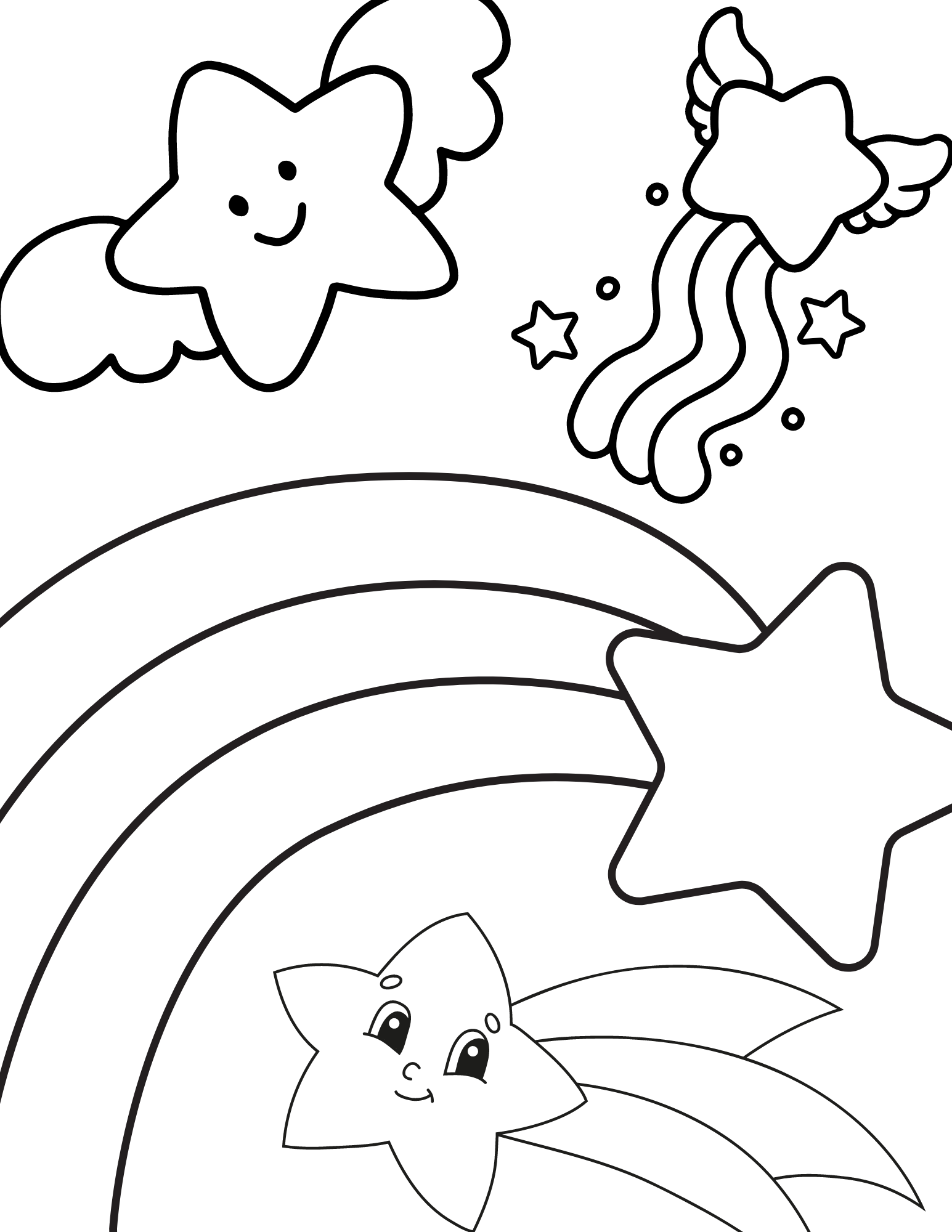 Free Printable Star Coloring Pages | DIYIdeaCenter.com
