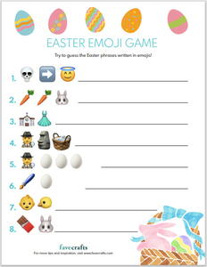 Easter Emoji Game (Free Printable!) | FaveCrafts.com