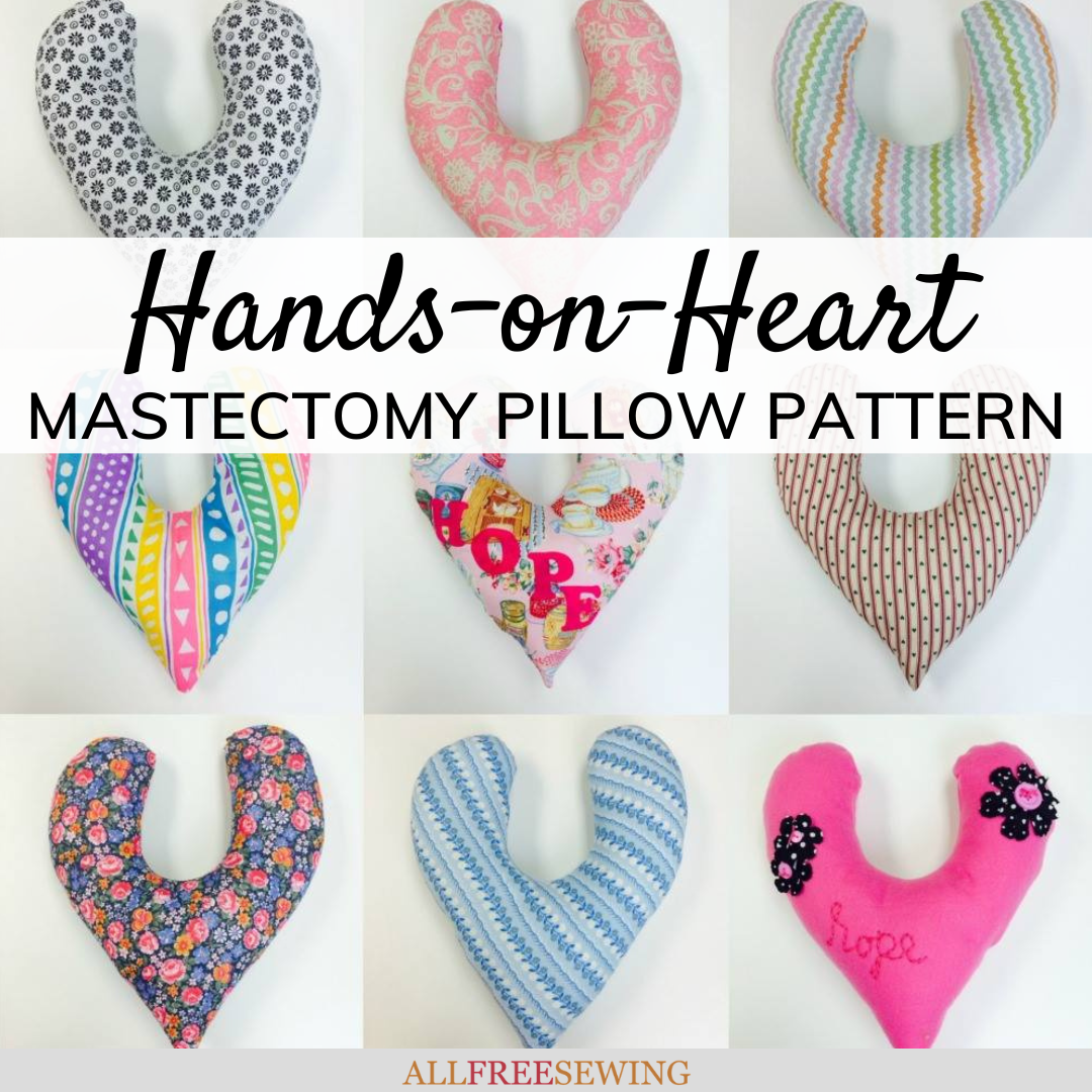 Surgery Recovery Pillow Sewing Pattern & VIDEO Tutorial Printable PDF Easy  DIY Gift to Sew C-section, Augmentation, Heart, Shoulder 