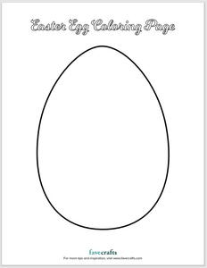 Plain Easter Egg Coloring Page FaveCrafts Com