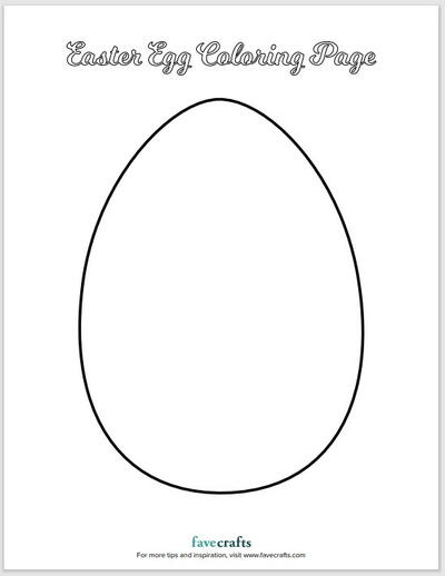 Plain Easter Egg Coloring Page FaveCrafts Com