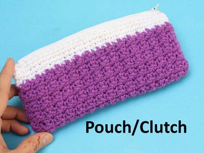 Woman's Pouch/clutch With Zipper