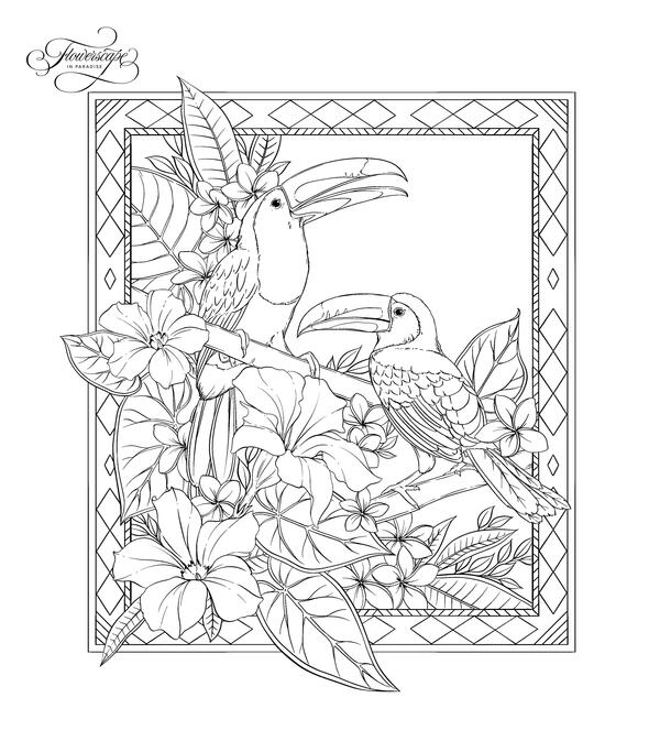 tropical coloring pages