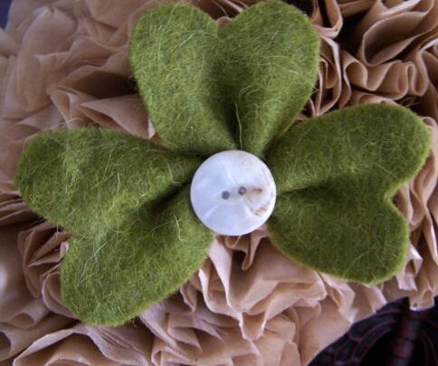 Funky Felted Shamrock