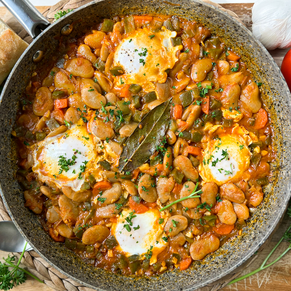 Spanish Butter Beans With Eggs | Hearty & Delicious One-pan Recipe