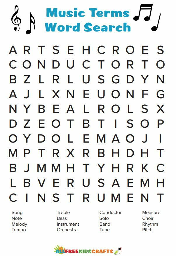 Music Word Search Free Printable Word Search Maker Music Word Search Free Printable Word Search Maker