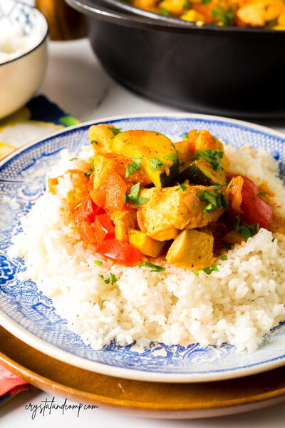 Chicken And Squash Over Rice