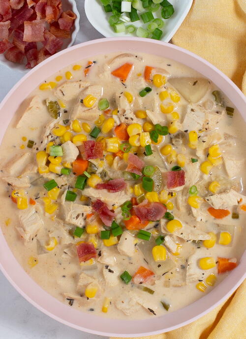 Creamy Slow Cooker Chicken Corn Soup