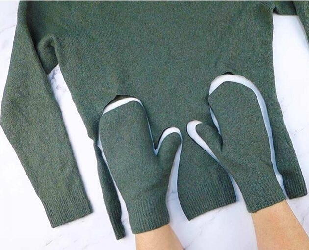 Upcycled Sweater Mittens