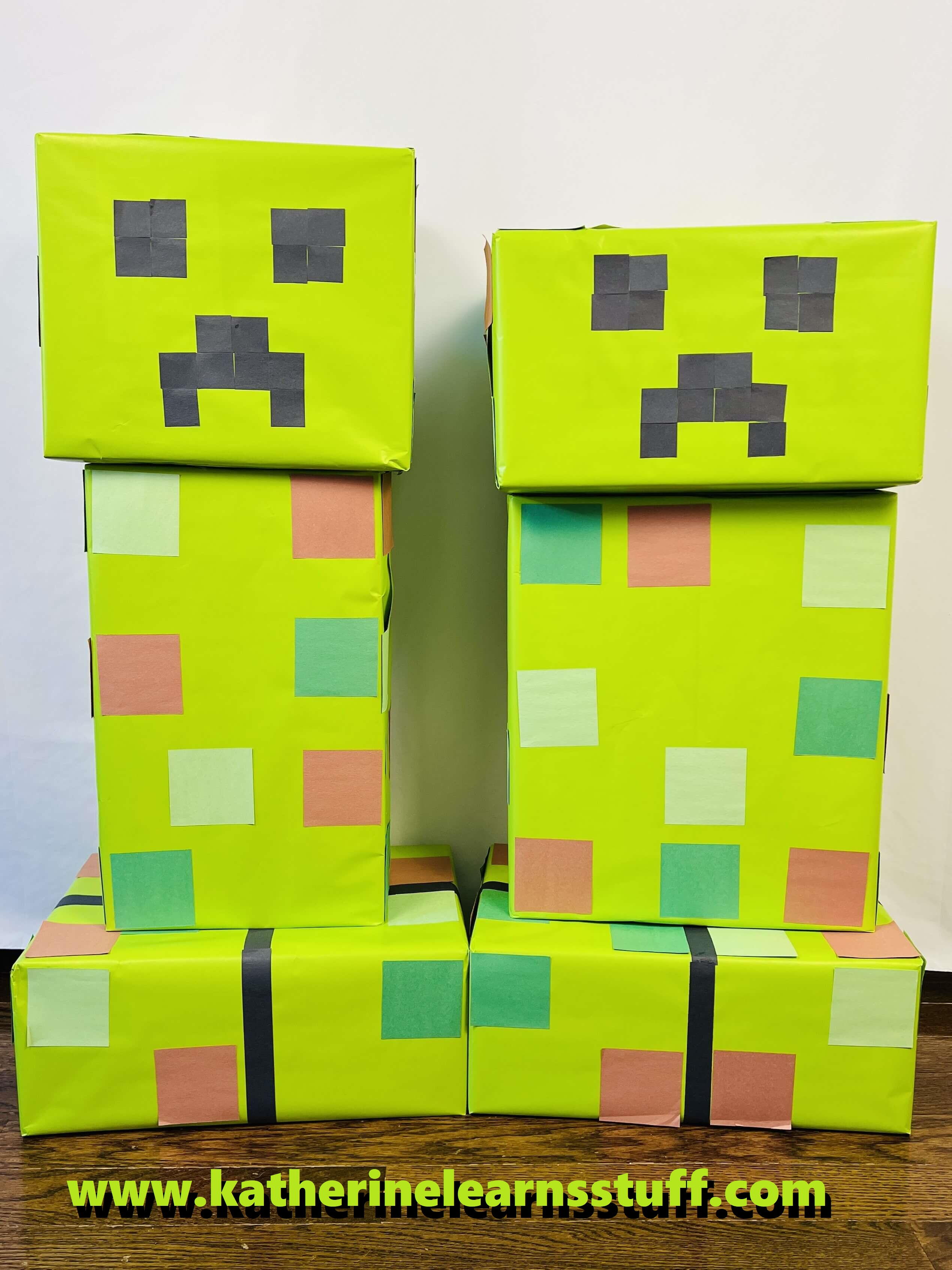 Diy Minecraft Creeper – Birthday Decorations | AllFreePaperCrafts.com