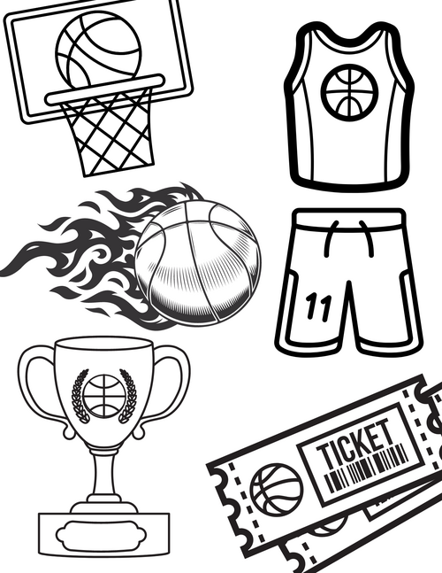 Free Basketball Coloring Pages