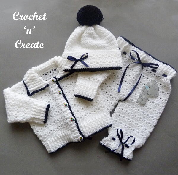 Crochet Baby Sweater Set