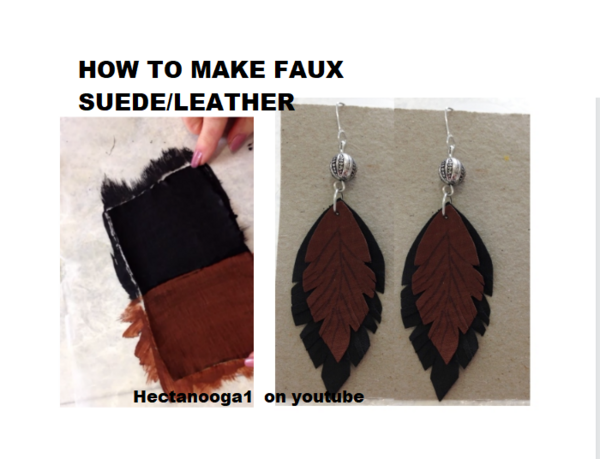 DIY Faux Suede-Leather Earrings