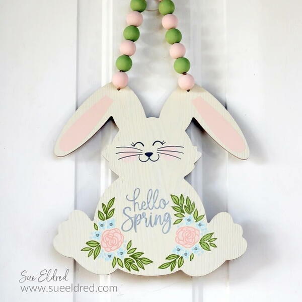 DIY Spring Bunny Door Hanger