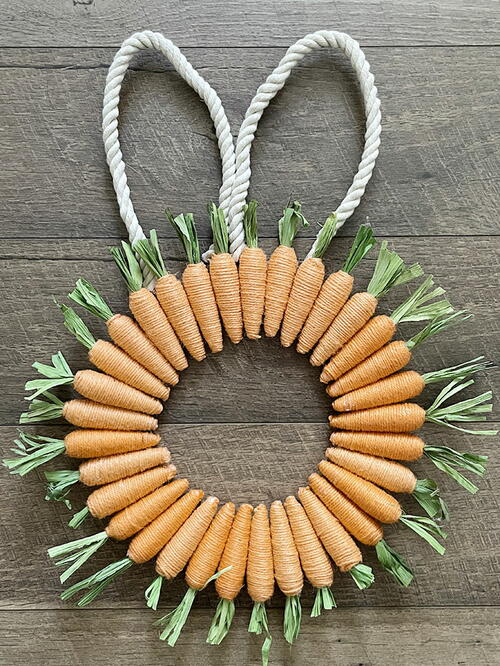 Dollar Tree Easter Carrot Wreath