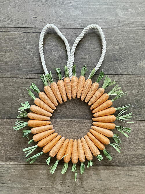 Dollar Tree Easter Carrot Wreath