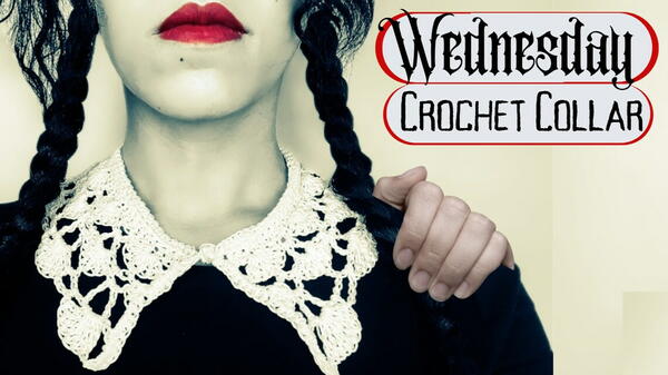 Wednesday Addams Crochet Collar