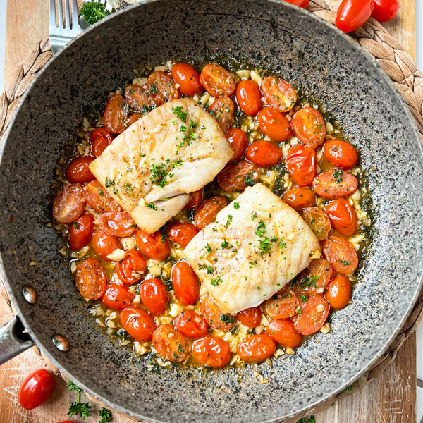 The Ultimate One-pan Fish Recipe | Pan Fried Cod With Garlic Tomatoes